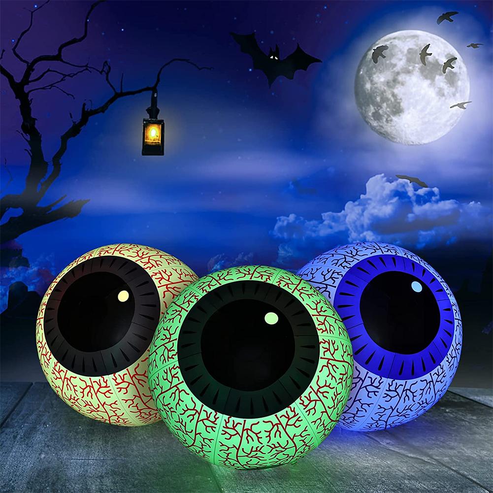 Halloween Inflatable Eyeball Light With Built-in Led Lights Horror Props For Indoor Outdoor Yard Garden Decor