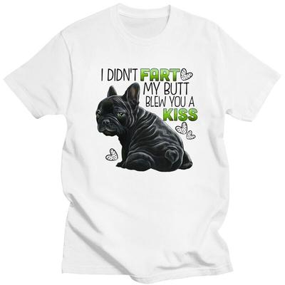 Custom Classic Black Frenchie French Bulldog T Shirts Men T-shirt Casual Tee 100% Cotton Oversized Tshirts Merch - Men's Summ...