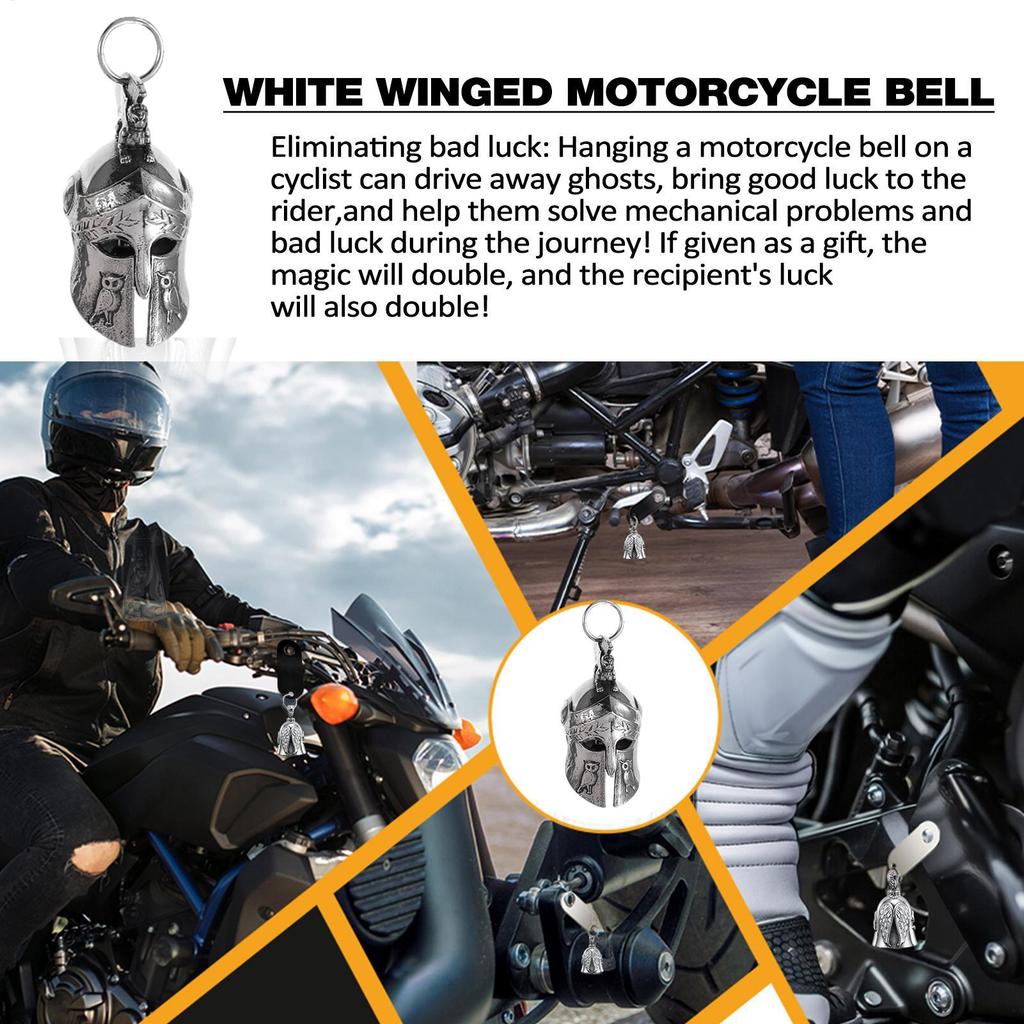 Good Luck Bell Motorcycle Good Luck Pendant 3D Stainless Steel Pendant for Electric Scooter, Motorcycle, and Bicycle