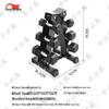 Zhongbisheng Rubber-coated Hexagonal Dumbbell Set with Rack