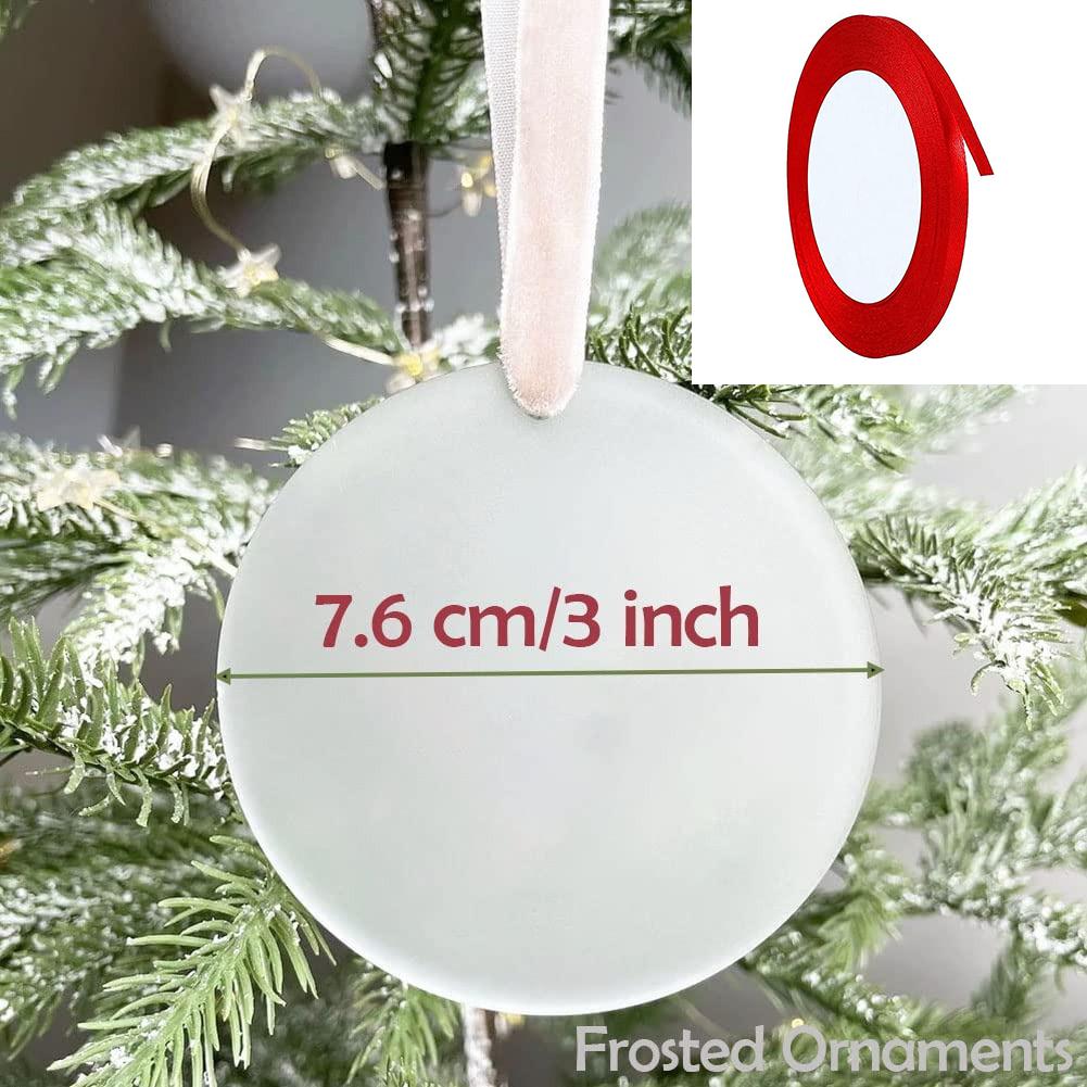 15/30/50PCS Frosted Acrylic Circle Blank Holiday Ornaments,Wedding Place Cards,Gift Tag,Place Settings,Home Decor Stocking Tags 15PCS