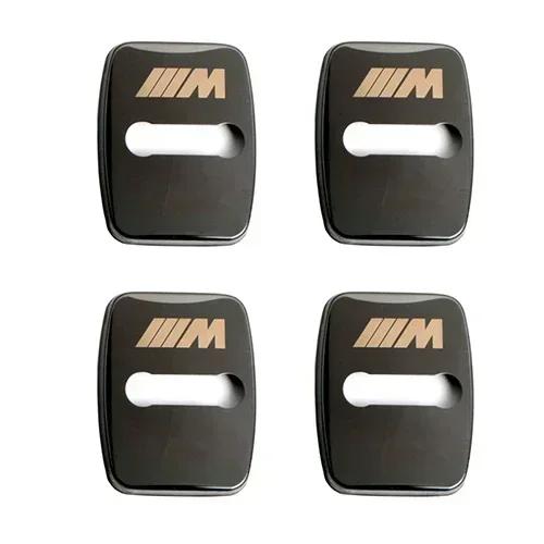 

E90 Car For BMW 4pcs stainless steel Car Door lock cover sticker For bmw M Sticker X1 X3 X4 X5 X6 X7 e46 e90 f20 e60 e39 f10 f3 чёрный