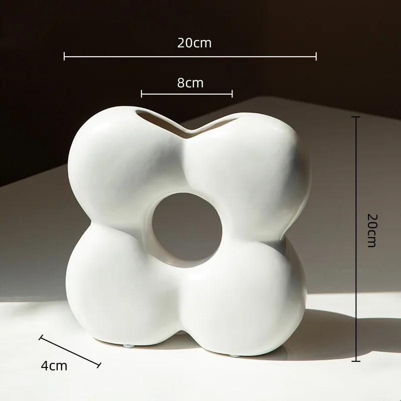 Керамическая ваза Геометрические лепестки Ваза для цветов Аксессуары для цветочных композиций Полый террариум Аксессуары для домашнего декора