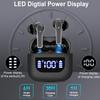 Wireless Earphone 40dB Noise Cancelling Bluetooth 5.3 Headphone with LED Display HD Call Earbuds for Business Office Travel Game