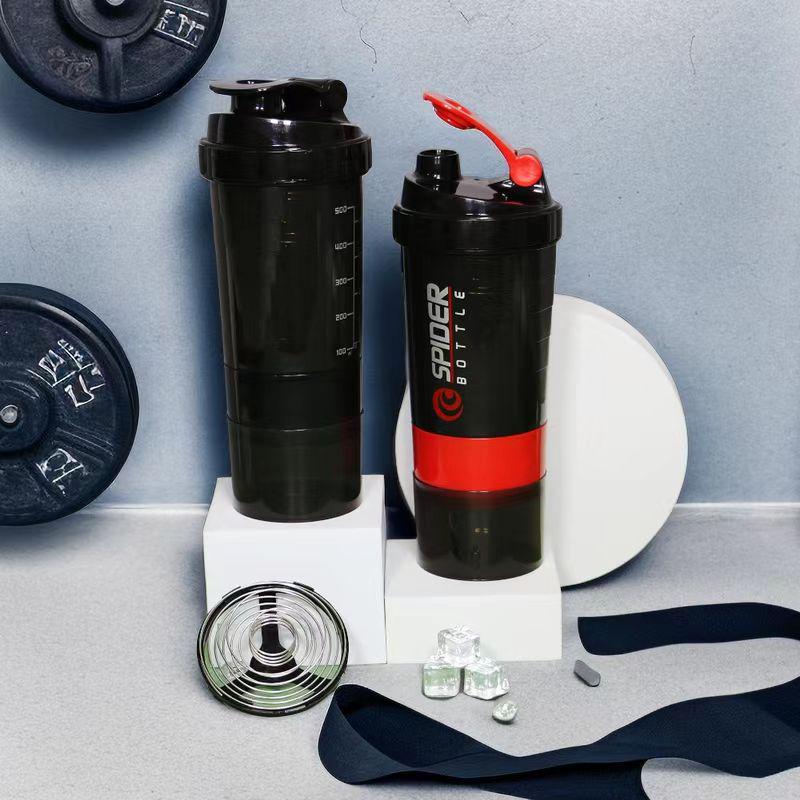 Pahar Shaker cu 3 Straturi de Capacitate Mare pentru Pudră Proteică - Cadou Portabil pentru Fitness