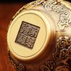 Dragon & Phoenix Brass Copper Teacup: Creative Bronze Metal Wine and Tea Cup