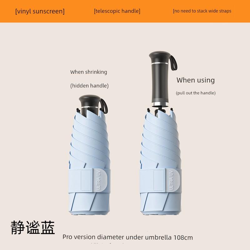 Compact Portable Umbrella for Women, Sun Protection, Uv Protection, Sunshade Umbrella, Large Size, 50% off Umbrella, Dual-Use for Sun and Rain