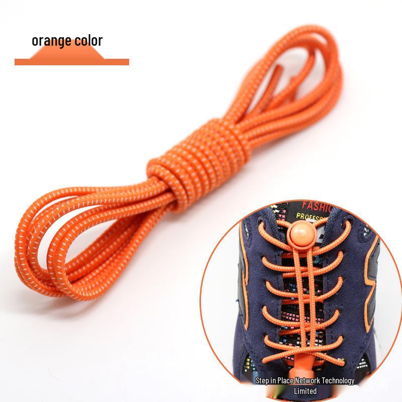 No-Tie Elastic Shoelaces with Buckle for Adults & Kids - Black, White & Color Options