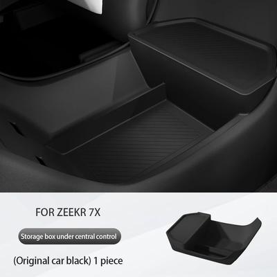 For ZEEKR 7X 2025 2024 Storage Box Under Central Control Silicone Rubber Partition Storage Box Car Interior Accessories
