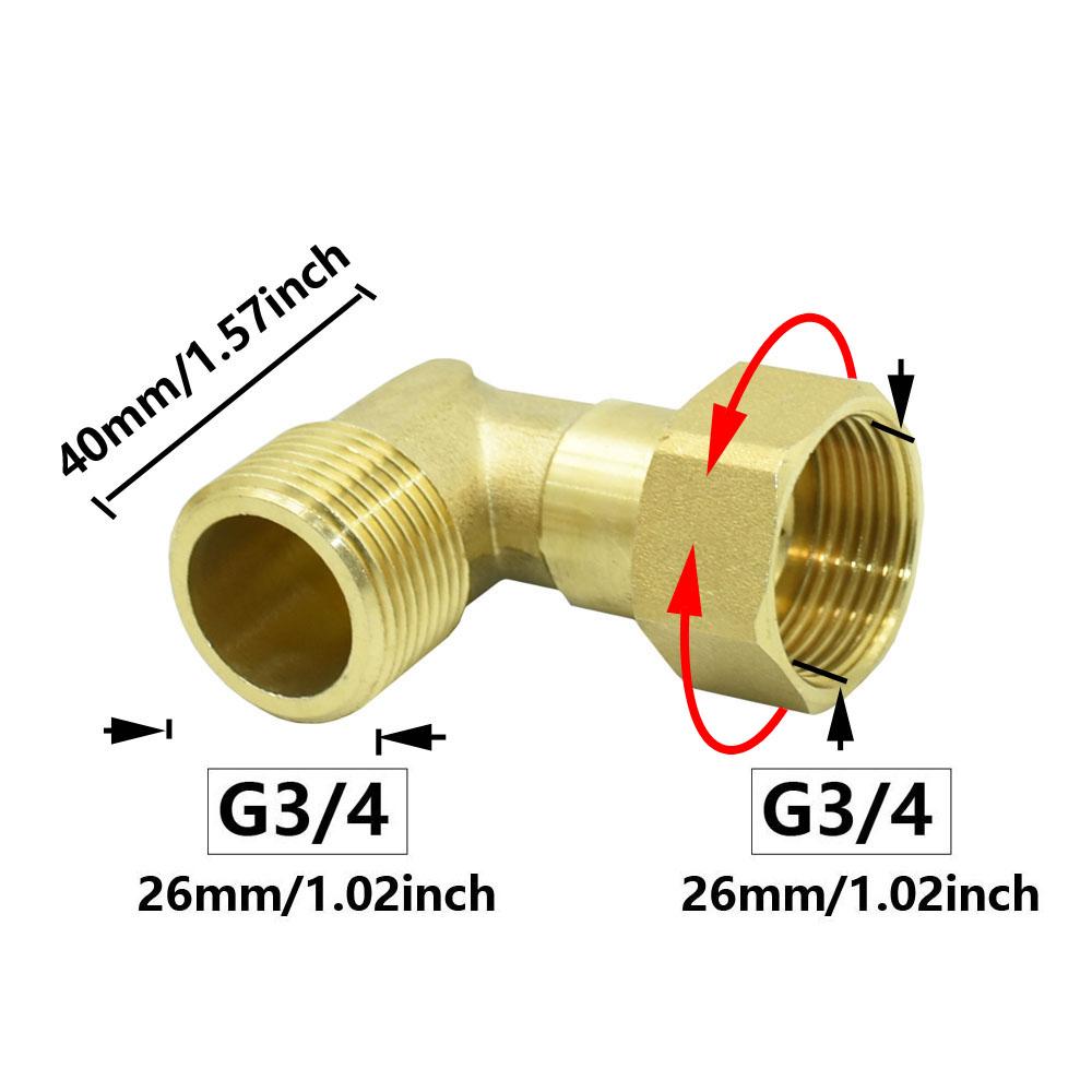 Brass 3/4" 1" Male Female Thread Connector Elbow Repair 90 Degrees Water Type Plumbing Brass Fitting Metal Coupler
