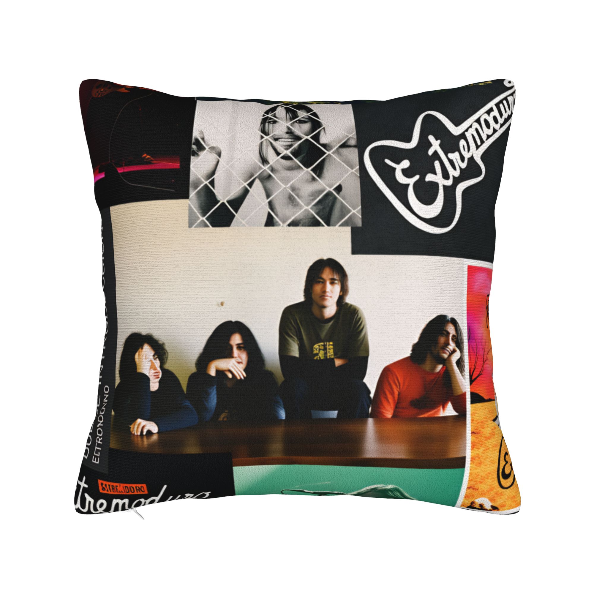 

Pillow Cover Extremoduro Spanish Band Vintage Pillow Case For Sofa Couch Bed Living Room Pillowcases 12x12Inch