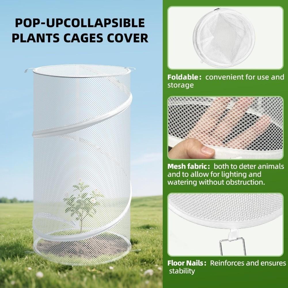 with Ground Stakes Plant Protective Cover Breathable Mesh Plant Cover Vegetable Protection