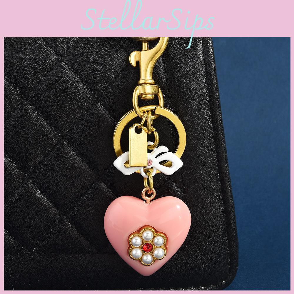 Heart Shape Love Pendant Keyring With Metal Craft For Fashion Bags And Gifts