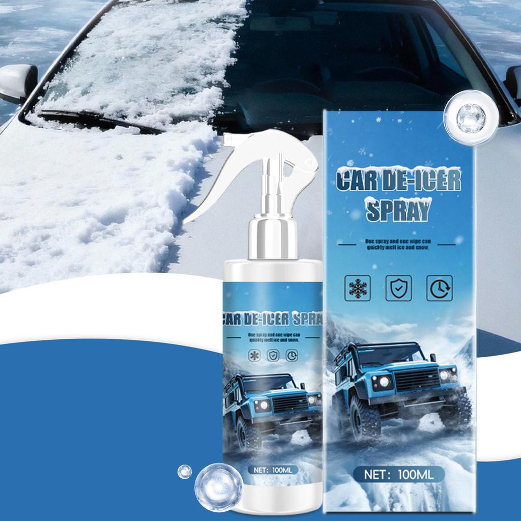 Windshield Deicer 100ml Defrost Glass Cleaner Fast Acting Antifreeze Ice Spray for Cleaning Auto Winter Window Key Locks Latches