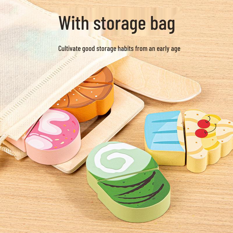Kids' Wooden Fruit & Vegetable Cutting Playset for Early Learning