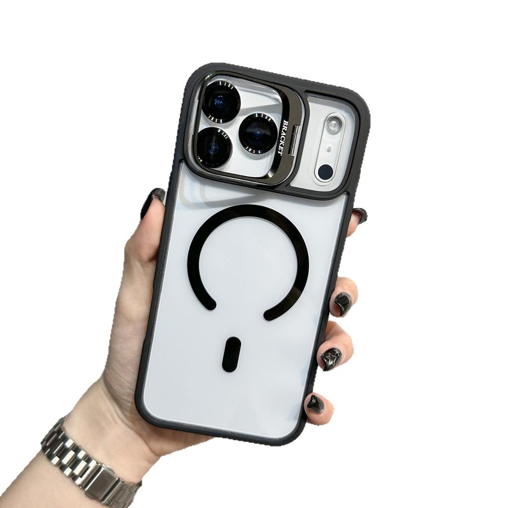 Lens holder Magnetic suction for iPhone17PROMAX high-transparency mobile phone case Apple 16 Lens film protective case 15