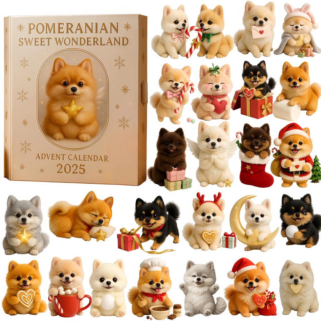 24 Days Christmas Countdown Calendar 2D Flat Christmas Ornaments Xmas Countdown Calendar Holiday Countdown Calendar Xmas Gifts