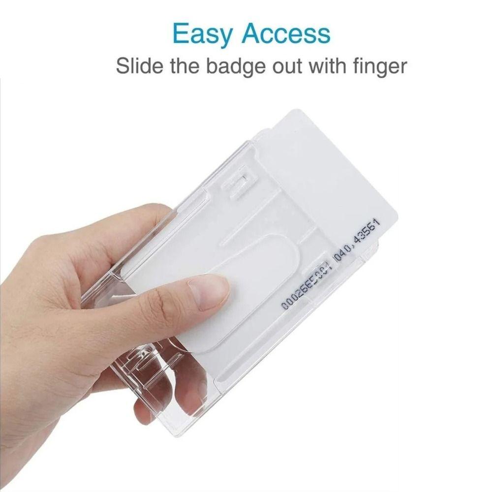 Kartenhülle ID-Tag Ausweishalter mit Ausweisrolle Dehnbar Doppelte Kartenschlitze Büroangestellter