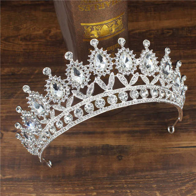 Queen King Tiaras And Crowns Bridal Women Rose Gold Color Crystal Headpiece Diadem Bride Wedding Hair Jewelry Accessories