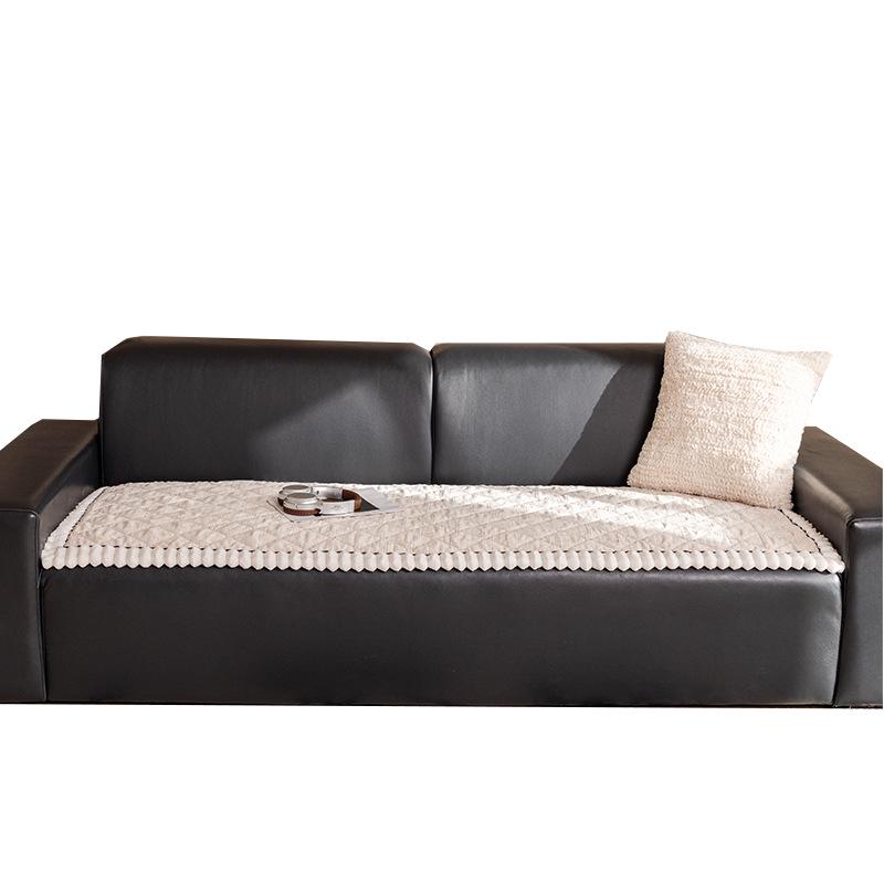 Nordic Plush Winter Sofa Cushion - Thickened, Non-Slip, Rectangular Bun Design.