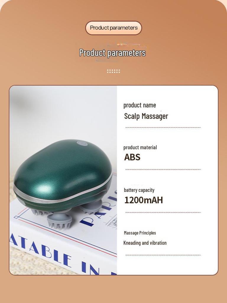 Rechargeable Electric Head Massager for Cats: Multifunctional Smart Scalp Relaxation Tool