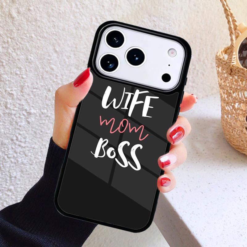 Wife Mom Boss Soft Phone Case For iPhone 17 Air 16 15 14 13 12 11 Pro Max Plus