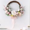  Artificial Flower Wreath for Easter Front Door Window Wall Hanging Decoration