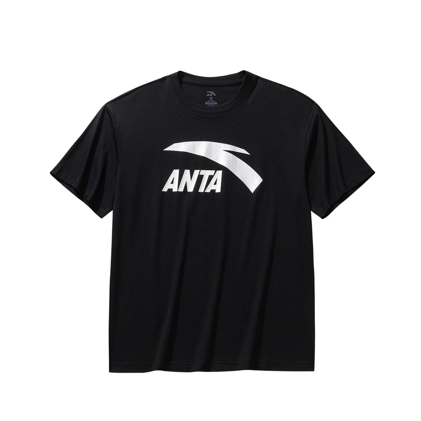 ANTA T Shirts Men s Basic Black 3 Crew Neck 952628104-3 S