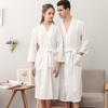 Summer Waffle Mid-Length Bathrobe - Unisex Seven-Sleeve Pajama & Homewear for Couples