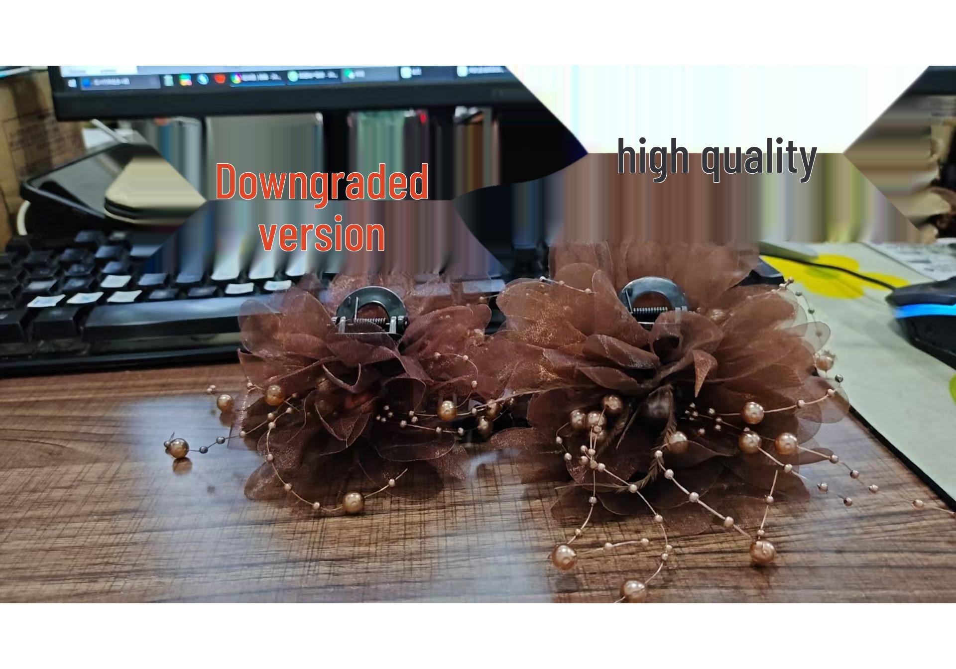 Peony Feather Tassel Women s Hair Clip - 2025 Voluminous Shark Clip