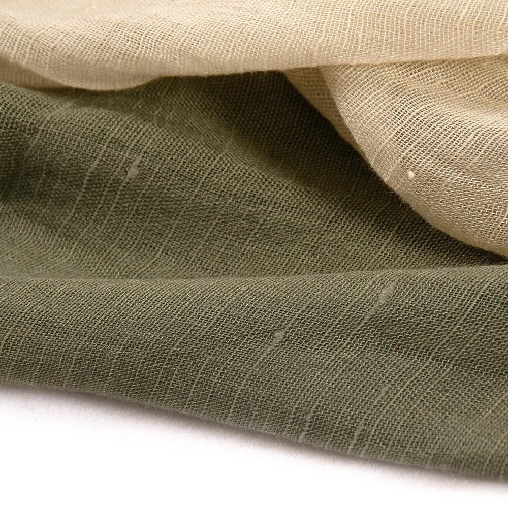 Color Matching Thin Fabric Cotton Scarf Simple Elegant Two-Color Scarf Lightweight Vintage Soft Wrap Cold Protection