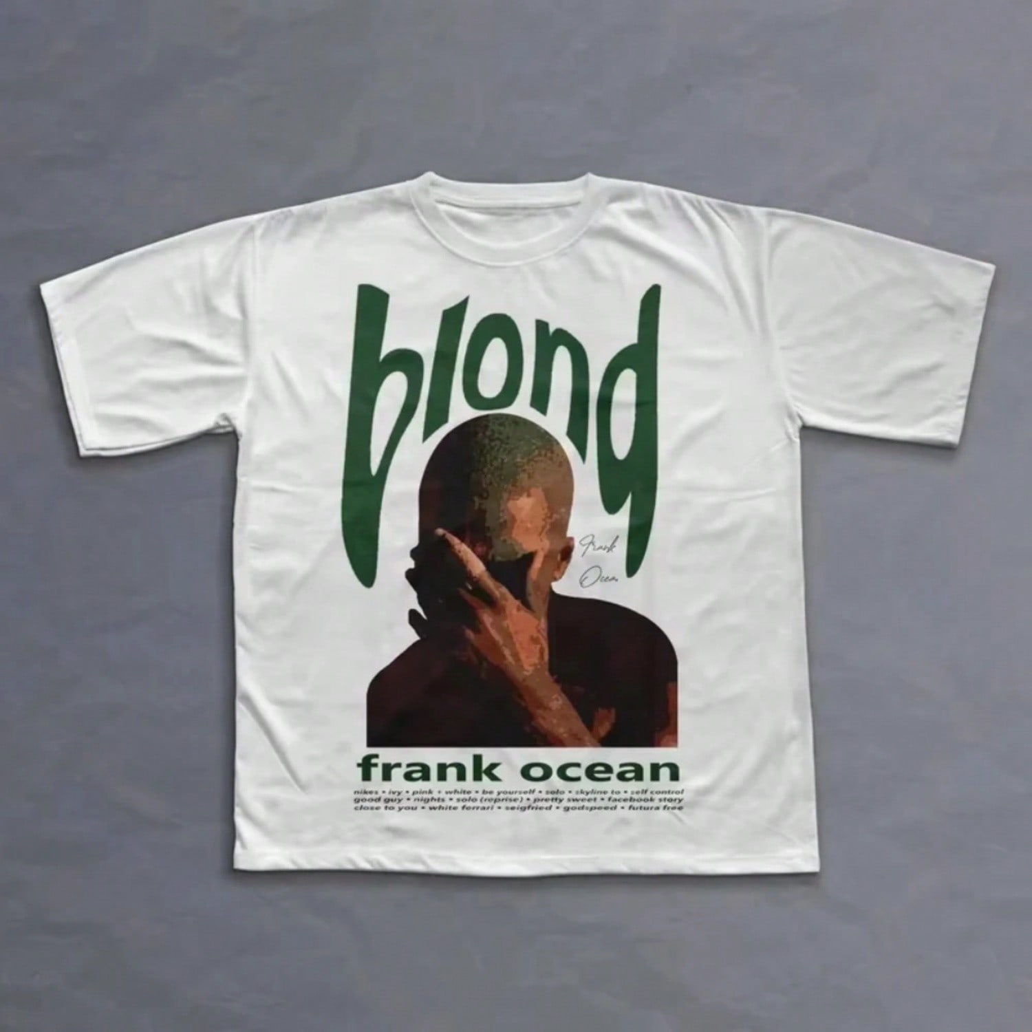 Rapper Frank Retro Graphic T Shirt Men s Women s Hip Hop Ocean Album Clothing T-Shirt Y2k Blond Fashion Oversized Cotton T-Shirt S