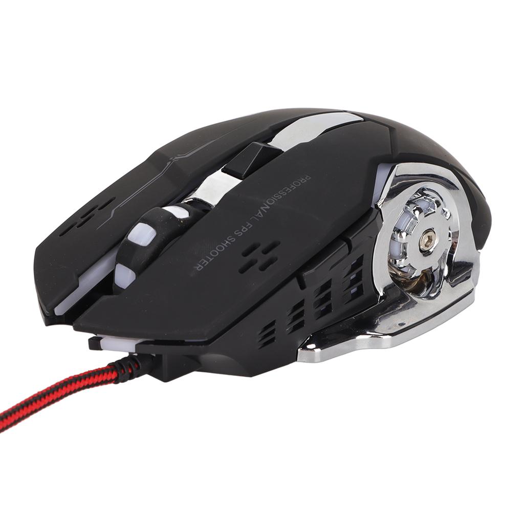 RGB Kabelgebundene Gaming-Maus Seitentasten-Design 1200DPI RGB Atemlicht USB Mechanische Gaming-Maus