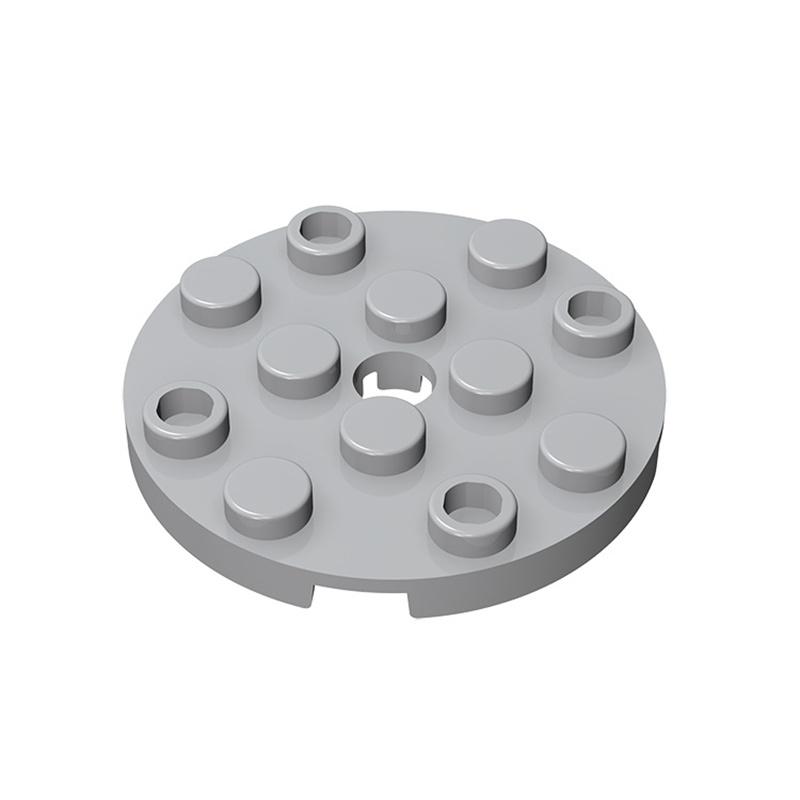 Rainbow Pig MOC Parts 60474 Plate Round 4 X 4 with Pin Hole Compatible Bricks DIY Building Blocks Particle Kid Puzzle Brain Toy