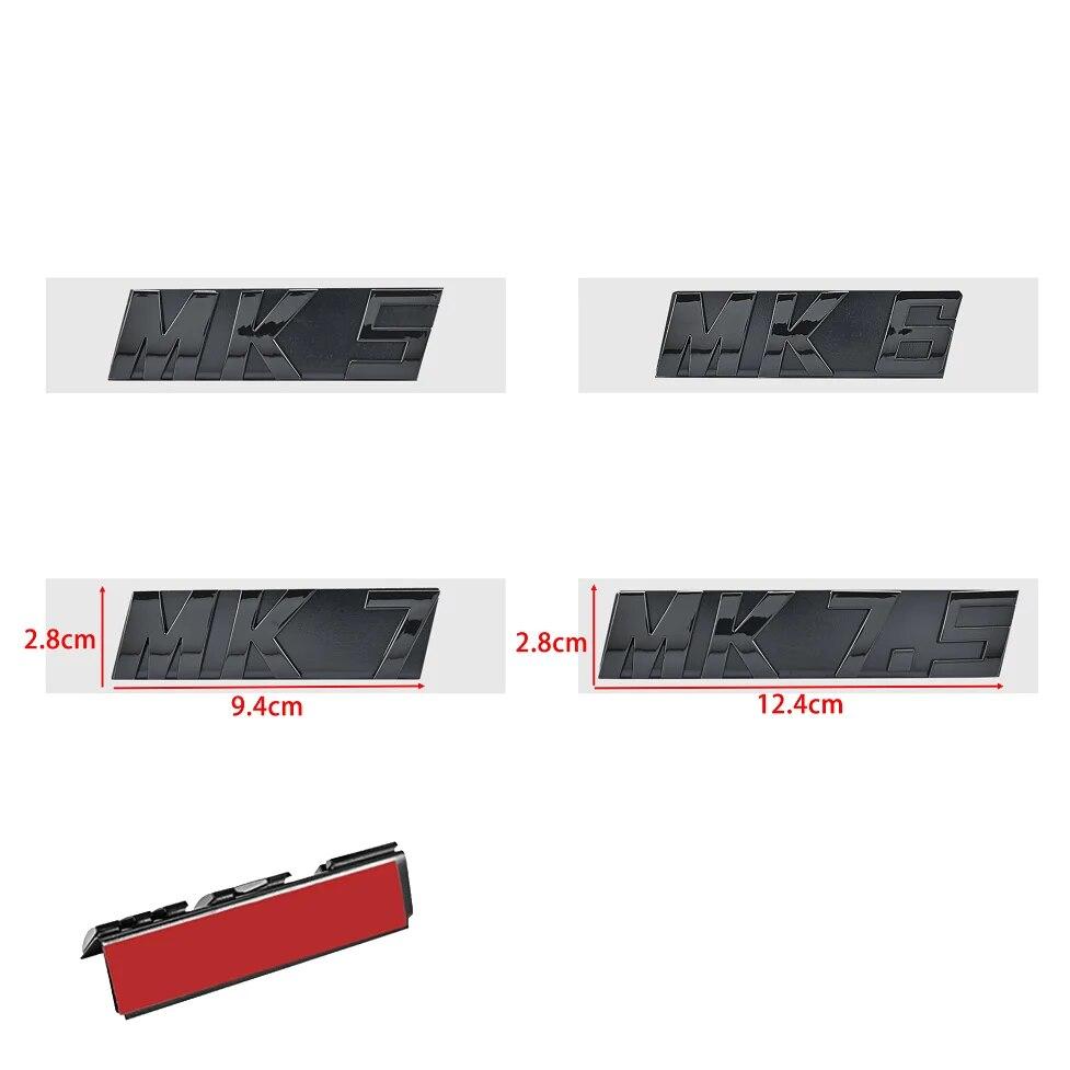 Glossy Black 3D ABS Letters MK5 MK6 MK7 MK7.5 Emblem for VW volkswagen GOLF Car Grille Bracket Badge Sticker