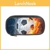 Football Lightning Ice Fire Pattern Storage Bag With Zipper For School And Travel