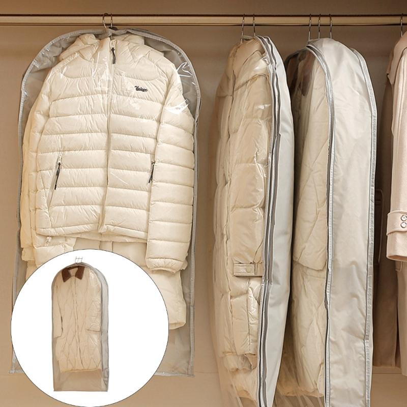 Space Saving PEVA Dust Cover With Viewing Panel  Clothing Protector For Wardrobe Suitcase Hanging Garment Bag f