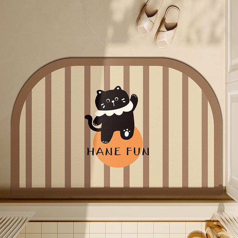 

Bathroom Floor Mat Diatom Mud Water Absorption Quick-drying Bathroom Door Anti-slip Foot Mat Toilet Bathroom Bathroom Door Mat 40 * 60cm