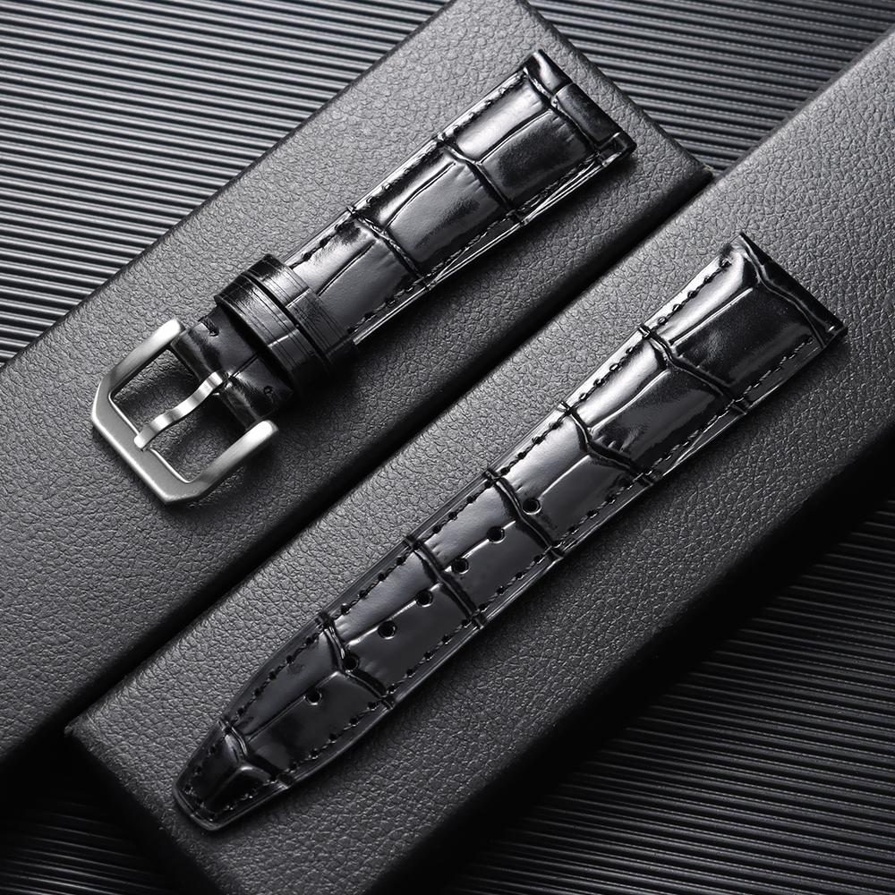 20mm 22mm Genuine Leather Watchband Vintage Brown Black Cowhide Watch Strap for IWC Pin Buckle Bracelet Soft Universal Wristband