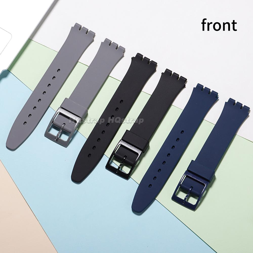 16mm 17mm 19mm 20mm Wasserdichtes Silikon-Uhrenarmband für Swatch Weiches Gummiarmband Buntes Armband Ersatz Uhrenzubehör