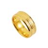 Vietnamese Gold Matte Starry Sky Ring - Double Beveled Design