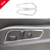 For Cadillac XT6 2020-2022 Chrome Steel Seat Adjustment Button Panel Trim 2PCS
