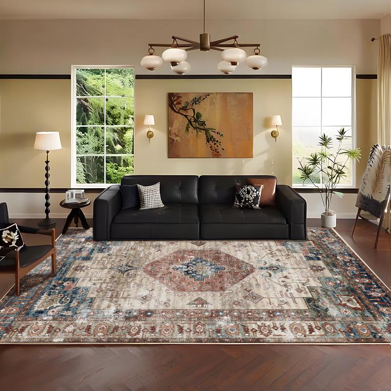 Bohemian Style Living Room Carpet Vintage Sofa Bedroom Bedside Carpet Floor Mat