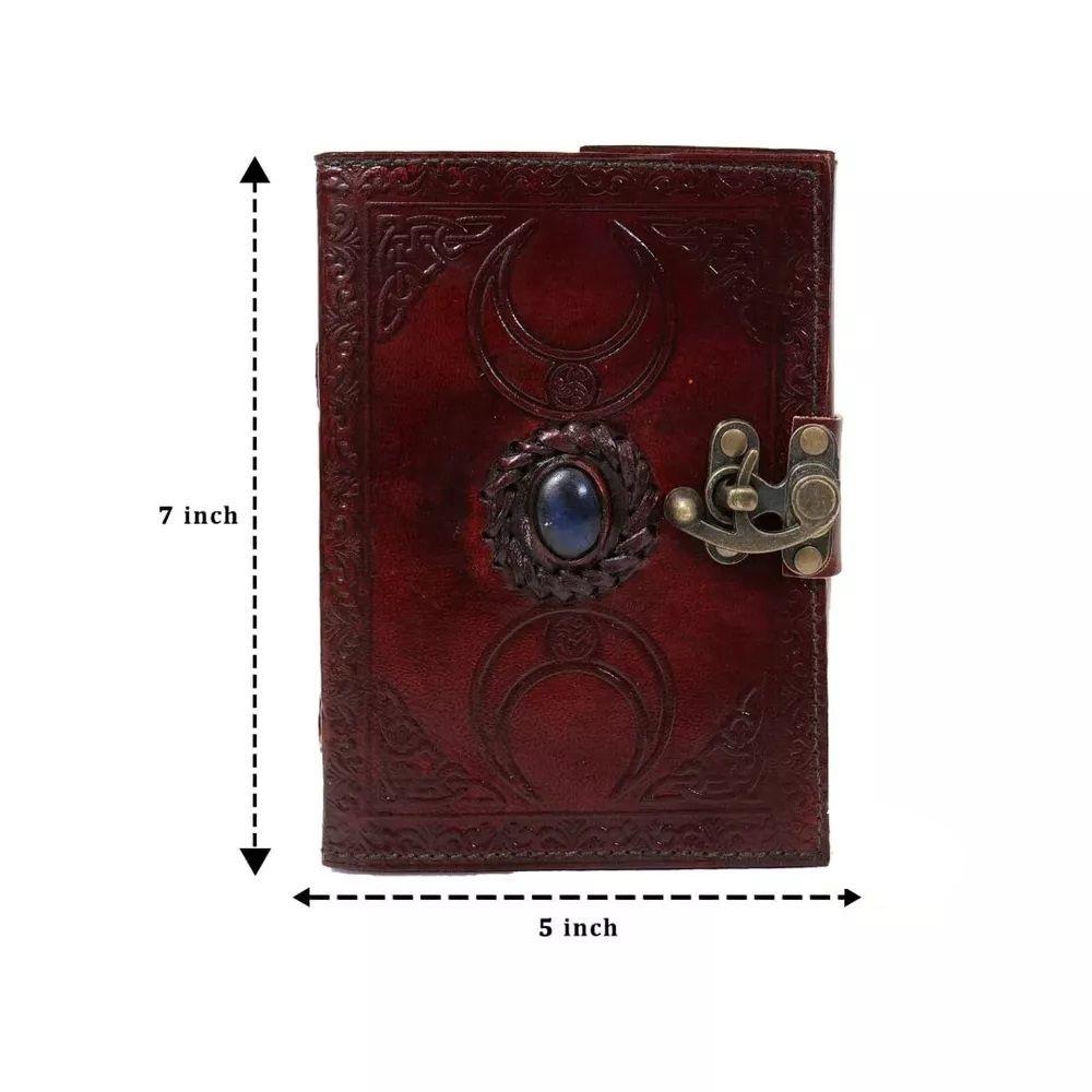 3 Mond Blau Lapiz geprägt Vintage Leder Tagebuch 200 Seiten von Antik handgefertigt