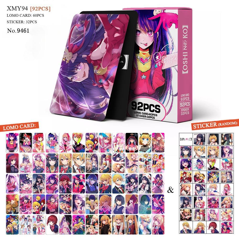 OSHI NO KO Lomo Mini Cards with 32PC Stickers Anime Fan Collection Postcards Gift