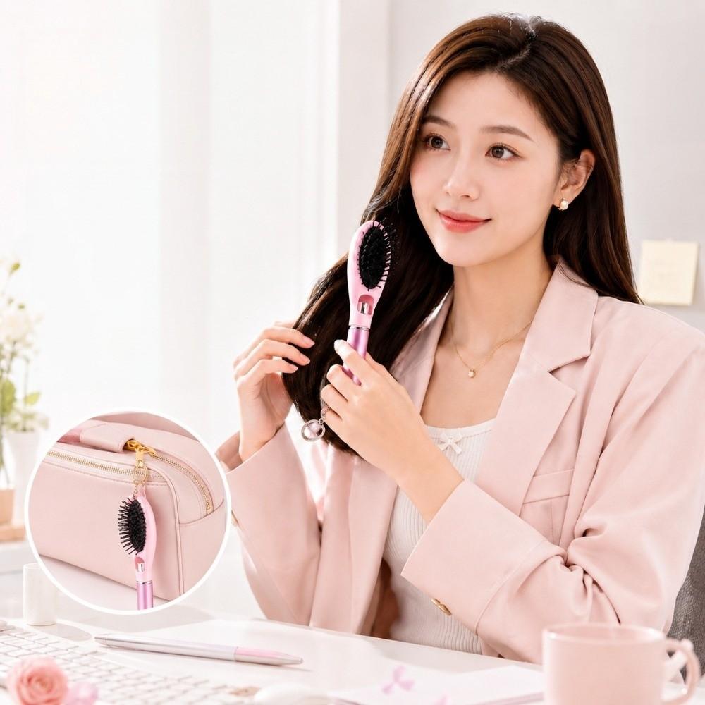 Hair Care Spray Massage Comb Multi-Function Hair Brush with Keychain Misting Hair Brush Outdoor