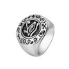 Vintage Stainless Steel Egyptian Men's Ring Eye Of Horus Punk Biker Ancient Egyptian Rune Ring For Men's Fashion Jewelry