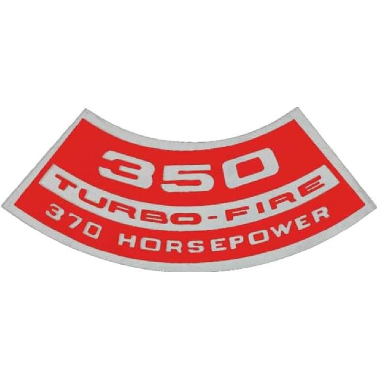 

OER Air Cleaner Decal Turbo-Fire 350/370 HP Fits Camaro Nova Chevelle Impala Corvette and GM Models