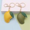 Practical Fashionable Key Holder Leather Fruit Keychain Creative Bag Charm Leather Texture for Students Professional