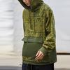 Li Ning Color Block Printed Loose Fit Hoodie Unisex Hoodies Moss-Green AWDRA73-2
